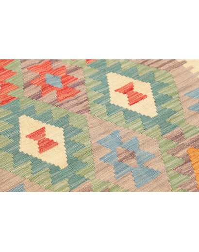 Tappeto Kilim Afghanistan marrone grigio 81x294