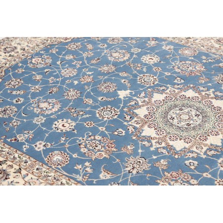 Tappeto Nain 6La Persia bianco blu 167x255