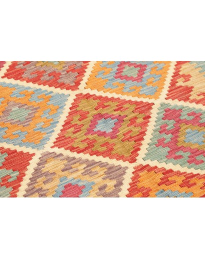Tappeto Kilim Afghanistan marrone bianco 84x292