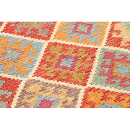 Tappeto Kilim Afghanistan marrone bianco 84x292
