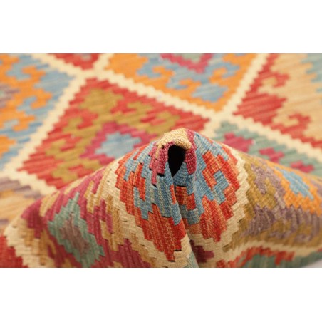 Tappeto Kilim Afghanistan marrone bianco 84x292