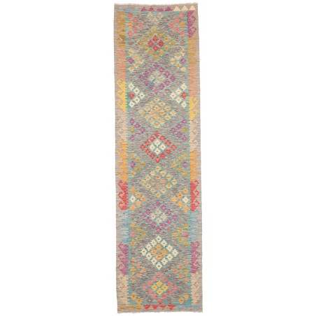 Tappeto Kilim Afghanistan marrone bianco 80x286