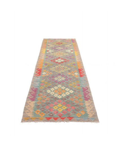 Tappeto Kilim Afghanistan marrone bianco 80x286