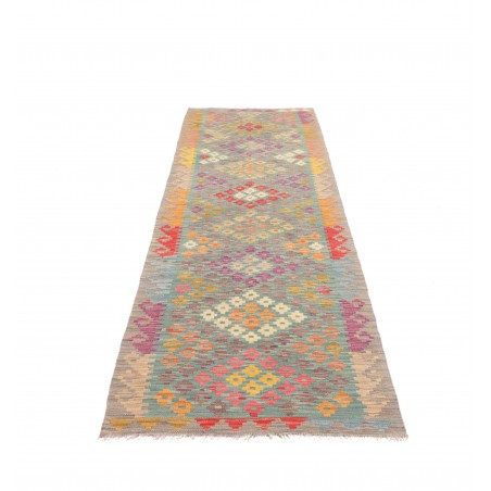 Tappeto Kilim Afghanistan marrone bianco 80x286