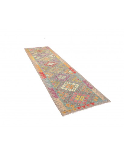 Tappeto Kilim Afghanistan marrone bianco 80x286