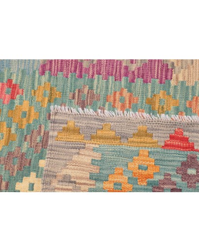 Tappeto Kilim Afghanistan marrone bianco 80x286