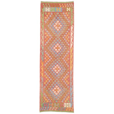 Tappeto Kilim Afghanistan arancione rosso 85x292