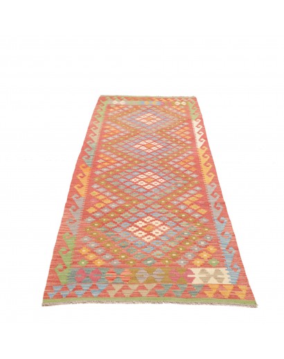 Tappeto Kilim Afghanistan arancione rosso 85x292
