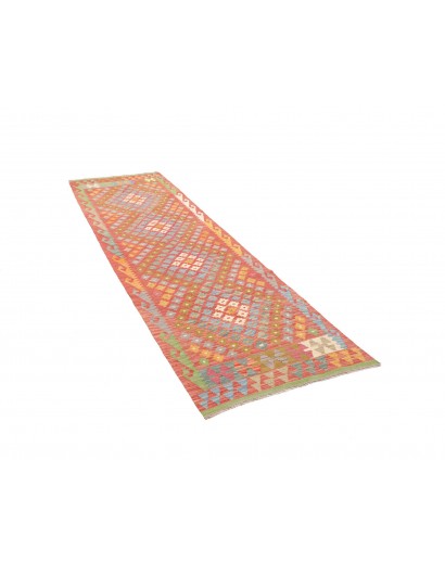 Tappeto Kilim Afghanistan arancione rosso 85x292