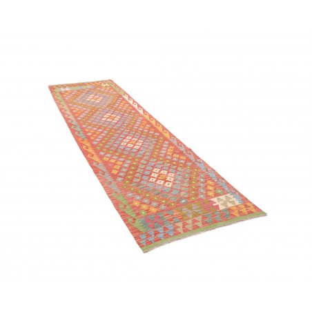 Tappeto Kilim Afghanistan arancione rosso 85x292
