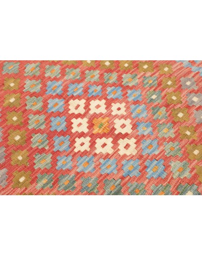 Tappeto Kilim Afghanistan arancione rosso 85x292