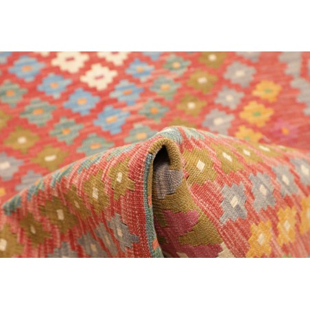 Tappeto Kilim Afghanistan arancione rosso 85x292
