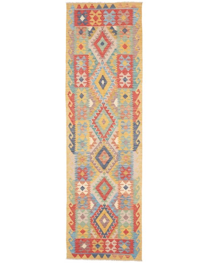 Tappeto Kilim Afghanistan marrone rosso 82x297