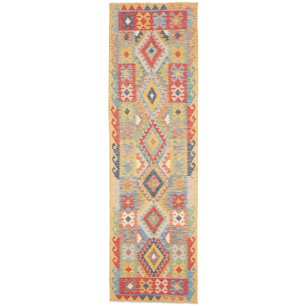 Tappeto Kilim Afghanistan marrone rosso 82x297