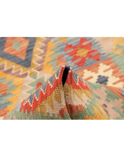 Tappeto Kilim Afghanistan marrone rosso 82x297