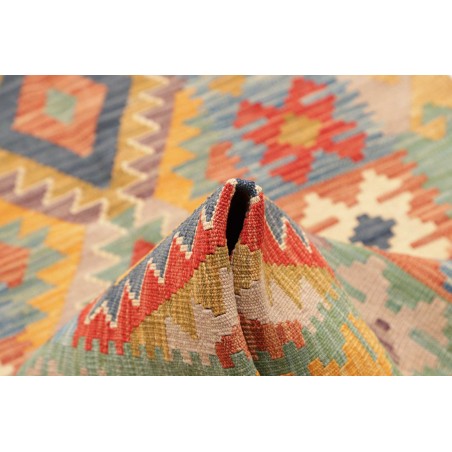 Tappeto Kilim Afghanistan marrone rosso 82x297