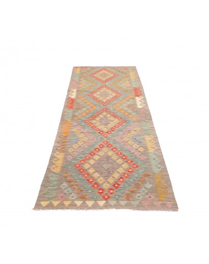 Tappeto Kilim Afghanistan marrone azzurro 84x294