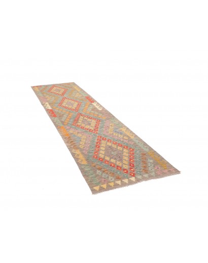 Tappeto Kilim Afghanistan marrone azzurro 84x294