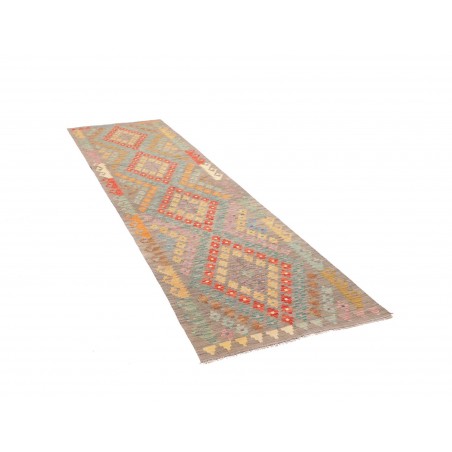 Tappeto Kilim Afghanistan marrone azzurro 84x294