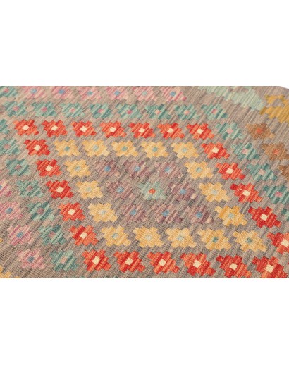 Tappeto Kilim Afghanistan marrone azzurro 84x294