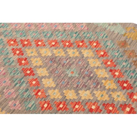 Tappeto Kilim Afghanistan marrone azzurro 84x294