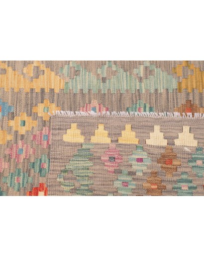 Tappeto Kilim Afghanistan marrone azzurro 84x294