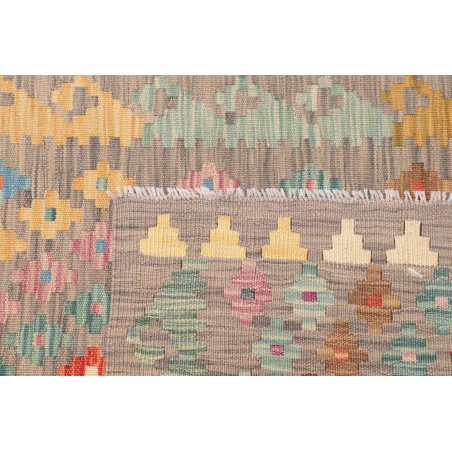 Tappeto Kilim Afghanistan marrone azzurro 84x294
