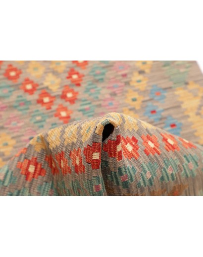 Tappeto Kilim Afghanistan marrone azzurro 84x294
