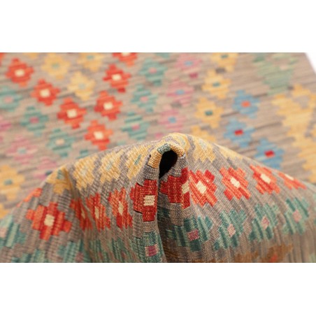 Tappeto Kilim Afghanistan marrone azzurro 84x294