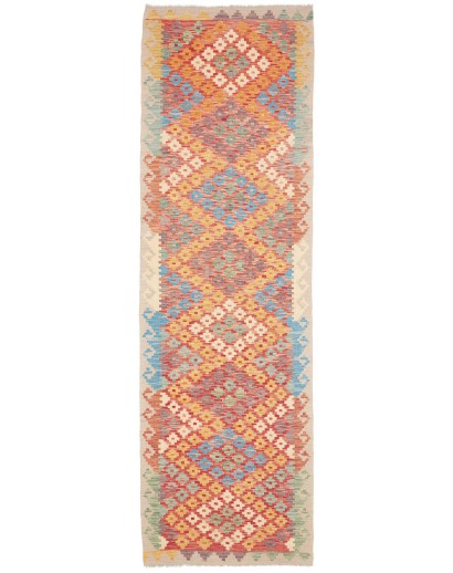 Tappeto Kilim Afghanistan marrone rosso 88x287