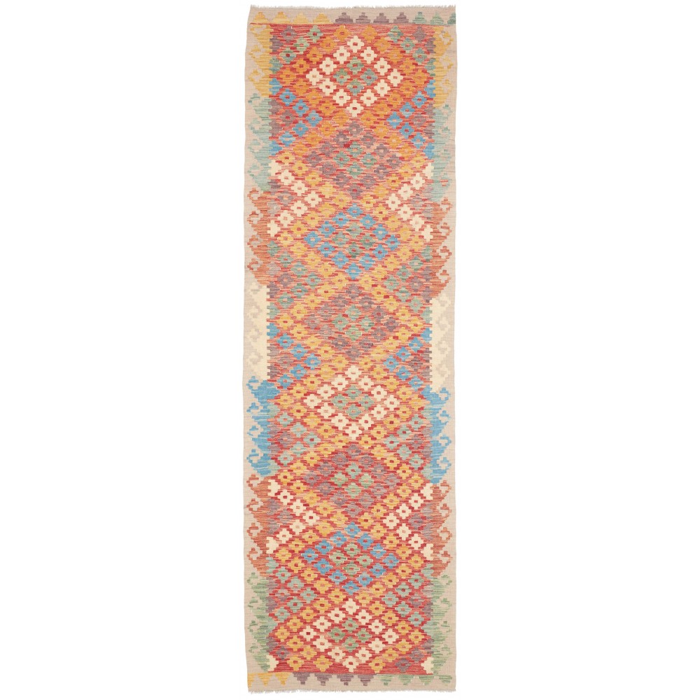 Tappeto Kilim Afghanistan marrone rosso 88x287