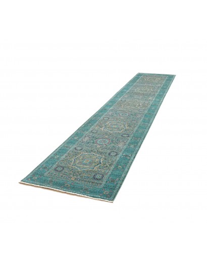 Tappeto Mamlouk Pakistan grigio azzurro 82x396