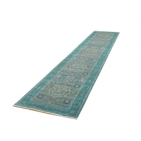 Tappeto Mamlouk Pakistan grigio azzurro 82x396