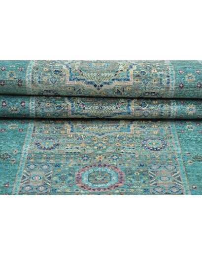 Tappeto Mamlouk Pakistan grigio azzurro 82x396