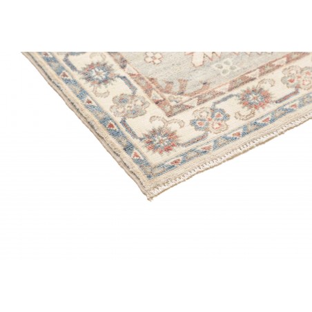 Tappeto Kazak Afghanistan bianco grigio 79x387