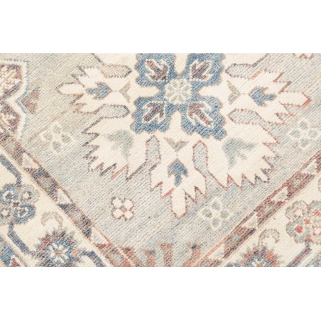 Tappeto Kazak Afghanistan bianco grigio 79x387