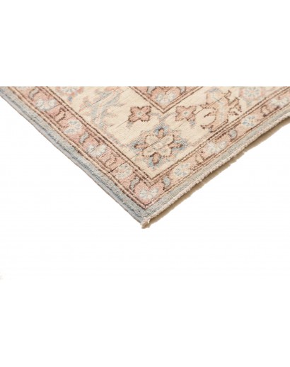 Tappeto Kazak Afghanistan bianco azzurro 93x373