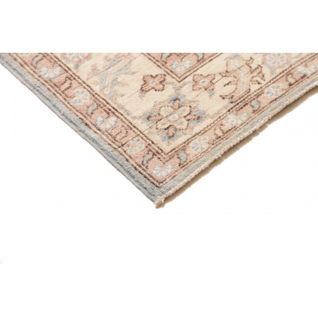 Tappeto Kazak Afghanistan bianco azzurro 93x373