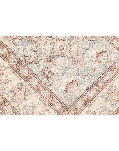 Tappeto Kazak Afghanistan bianco azzurro 93x373
