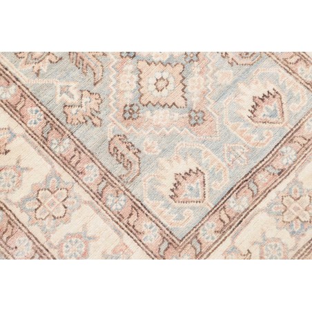 Tappeto Kazak Afghanistan bianco azzurro 93x373