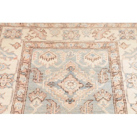 Tappeto Kazak Afghanistan bianco azzurro 93x373
