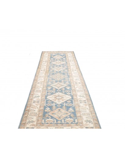 Tappeto Kazak Afghanistan bianco 100x350