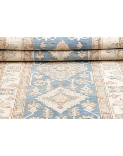 Tappeto Kazak Afghanistan bianco 100x350