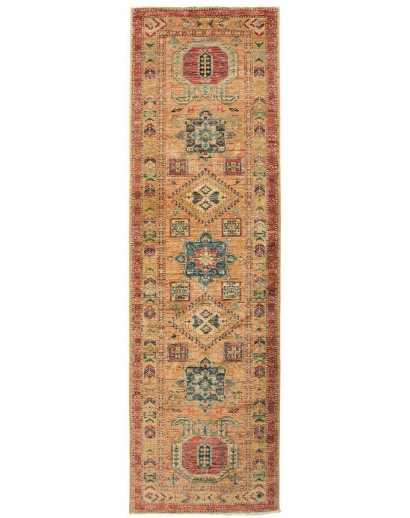 Tappeto Kazak Fine Pakistan marrone grigio 74x251
