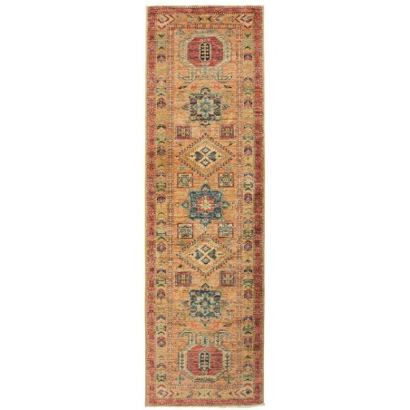 Tappeto Kazak Fine Pakistan marrone grigio 74x251