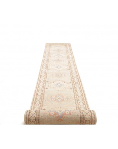 Tappeto Kazak Afghanistan bianco marrone 78x605