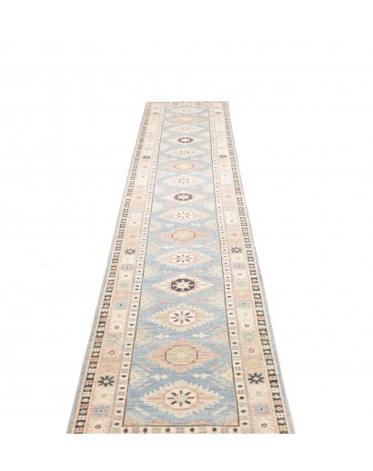 Tappeto Kazak Afghanistan bianco 65x362