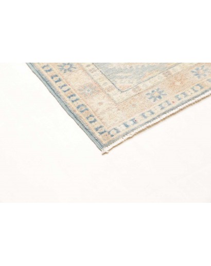 Tappeto Kazak Afghanistan bianco grigio 65x343