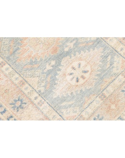 Tappeto Kazak Afghanistan bianco grigio 65x343