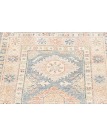 Tappeto Kazak Afghanistan bianco grigio 65x343